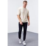 Tommy Life 84343 Lacivert Fermuar Cepli Dar Kalıp Jogger Erkek Eşofman Altı