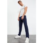 Tommy Life 84671 İndigo Fermuarlı Üç Cepli Dar Kalıp Klasik Paça Erkek Eşofman Altı