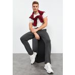 Tommy Life 84682 Antrasit Melanj Bağcıklı Cepli Standart Kalıp Klasik Paça Erkek Eşofman Altı