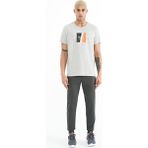 Tommy Life 84909 Haki Yazı Nakışlı Standart Kalıp Jogger Erkek Eşofman Altı