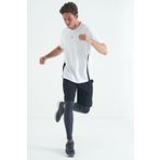 Tommy Life 84989 Antrasit Logo Baskılı Yüksel Bel Slim Fit Aktif Spor Erkek Tayt