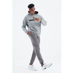 Tommy Life 84994 Koyu Gri Bağcıklı Ön Dikiş Detaylı Standart Kalıp Erkek Eşofman Alt