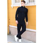 Tommy Life 85072 Lacivert Dik Yaka Fermuarlı Rahat Form Klasik Paça Erkek Eşofman Takımı