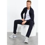 Tommy Life 85152 Lacivert Erkek Dik Yaka Fermuarlı Standart Kalıp Klasik Paça Eşofman Takımı