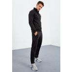 Tommy Life 85162 Siyah Dik Yaka Fermuarlı Standart Kalıp Klasik Paça Erkek Eşofman Takımı
