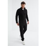 Tommy Life 85193 Siyah Dik Yaka Basic Polar Erkek Eşofman Takımı