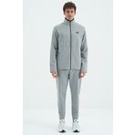 Tommy Life 85209 Gri Melanj Dik Yaka Gizli Cep Detaylı Standart Kalıp Erkek Eşofman Takımı