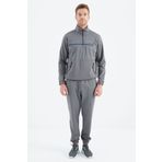 Tommy Life 85215 Koyu Gri Dik Yaka Erkek Eşofman Takımı