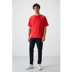 Tommy Life 85251 Fiesta Lacivert Pamuklu Kalın Yumuşak Dokulu Oversize Fit Basic Erkek Eşofman Takımı
