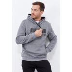 Tommy Life 87839 Gri Melanj Kapüşonlu Koordinat Detaylı Erkek Sweatshirt