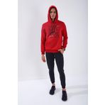 Tommy Life 87884 Kırmızı Kamuflaj Desen Baskılı Standart Kalıp Kapüşonlu Erkek Sweatshirt