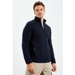 Tommy Life 87891 Erkek Lacivert Yarım Fermuarlı Polar