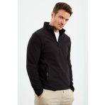 Tommy Life 87891 Siyah Dik Yaka Yarım Fermuarlı Erkek Polar
