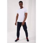 Tommy Life 87911 Beyaz Erkek Basic Kısa Kol Standart Kalıp O Yaka T-Shirt
