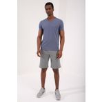 Tommy Life 87912 Basic Kısa Kol Standart Kalıp V Yaka Petrol Erkek T-shirt