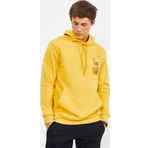 Tommy Life 88017 Hardal Erkek Ön ve Sırt Baskılı Kapüşonlu Rahat Form Sweatshirt