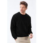 Tommy Life 88053 Siyah Basic O Yaka Rahat Form Erkek Sweatshirt