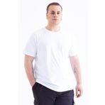 Tommy Life 88072 Basic Kısa Kol O Yaka Büyük Beden Beyaz Erkek T-shirt