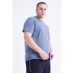Tommy Life 88072 Basic Kısa Kol O Yaka Büyük Beden Petrol Erkek T-Shirt