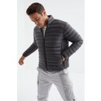 Tommy Life 88166 Fermuarlı Standart Kalıp Soğuğa Dayanıklı Şişme Antrasit Erkek Mont