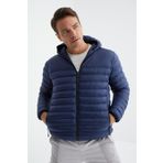 Tommy Life 88167 Fermuarlı Standart Kalıp Soğuğa Dayanıklı Şişme Lacivert Erkek Mont