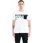 Tommy Life 88200 Beyaz Ön Cep Detaylı Baskılı Standart Kalıp Erkek T-shirt