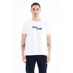 Tommy Life 88215 Beyaz Yazılı Şekil Basklı Standart Kalıp Erkek T-shirt