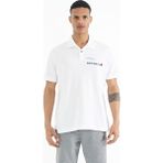 Tommy Life 88236 Beyaz Yazı Baskılı Standart Form Polo Yaka Erkek T-Shirt