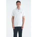 Tommy Life 88239 Beyaz Yazı Nakışlı Baskı Detaylı Standart Kalıp Polo Yaka Erkek T-shirt