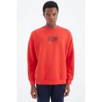 Tommy Life 88284 Fiesta O Yaka Baskı Detaylı Rahat Kalıp Erkek Sweatshirt