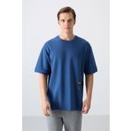 Tommy Life 88322 Parlament Pamuklu Kalin Yumusak Dokulu Oversize Fit Baskili Erkek T-Shirt