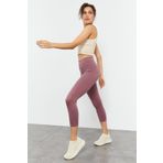 Tommy Life 93097 Gül Kurusu Kadın Yüksek Bel Slim Fit Dar Paça Kapri Tayt