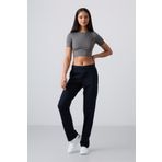 Tommy Life 94185 İndigo Yüksek Bel Cepli Rahat Form Klasik Paça Kadın Eşofman Altı