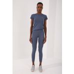 Tommy Life 94568 Petrol Yüksek Bel Toparlayıcılı Slim Fit Dar Paça Kadın Tayt