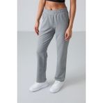 Tommy Life 94584 Gri Melanj Kadın Yüksek Bel Cepli Standart Kalıp Klasik Paça Eşofman Alt