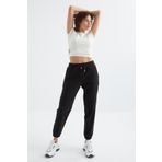Tommy Life 94622 Siyah Cepli Bağcıklı Jogger Rahat Form Polar Kadın Eşofman Altı