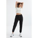 Tommy Life 94622 Siyah Cepli Bağcıklı Jogger Rahat Form Polar Kadın Eşofman Altı