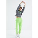 Tommy Life 94624 Fıstık Yeşil Yüksek Bel Rahat Form Basic Jogger Kadın Eşofman Alt