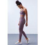 Tommy Life 95282 Gül Kurusu Yüksek Bel Toparlayıcı Çapraz Sırt Detaylı Slim Fit Kadın Tayt Takım