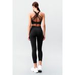 Tommy Life 95283 Siyah Yüksek Bel Toparlayıcı Çapraz Sırt Detaylı Slim Fit Kadın Tayt Takım