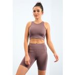 Tommy Life 95302 Gül Kurusu Kadın Yüksek Bel Toparlayıcı Crop Biker Tayt Takım