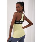 Tommy Life 97096 Kolsuz Arka Yazı Detaylı Standart Kalıp Limon Sarı Kadın Spor Atlet