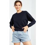 Tommy Life 97114 Lacivert Kadın Basic Rahat Form O Yaka Kadın Sweatshirt