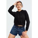 Tommy Life 97115 Siyah Kadın Uzun Kol Rahat Form Kapüşonlu Kadın Sweatshirt