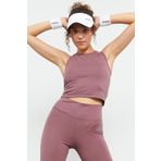 Tommy Life 97148 Gül Kurusu Kadın Sıfır Kol Dar Kalıp O Yaka Crop Top Bluz