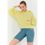 Tommy Life 97156 Limon Kadın Balon Kol Oversize Kapüşonlu Sweatshirt