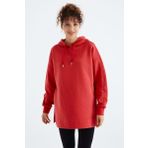 Tommy Life 97242 Kadın Fiesta Reglan Kol Basic Kapüşonlu Oversize Tunik
