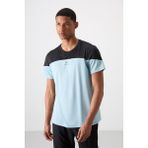 Tommy Life Açık Mavi Nefes Alan Dokulu İnce Esnek Standart Fit Erkek Performans T-Shirt - 88386 - XL