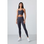 TOMMY LIFE Antrasit Esnek Standart Fit Performans Kadın Tayt Takım - 95333