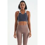 TOMMY LIFE Antrasit Renk Bloklu, Spor Büstiyer, Gri, L Beden